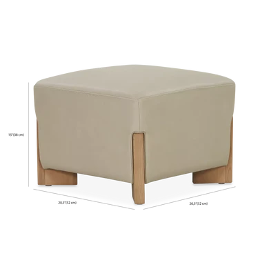 Helga - Pouf en cuir