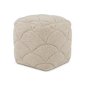 Tuscaro - pouf cubique en coton texturé