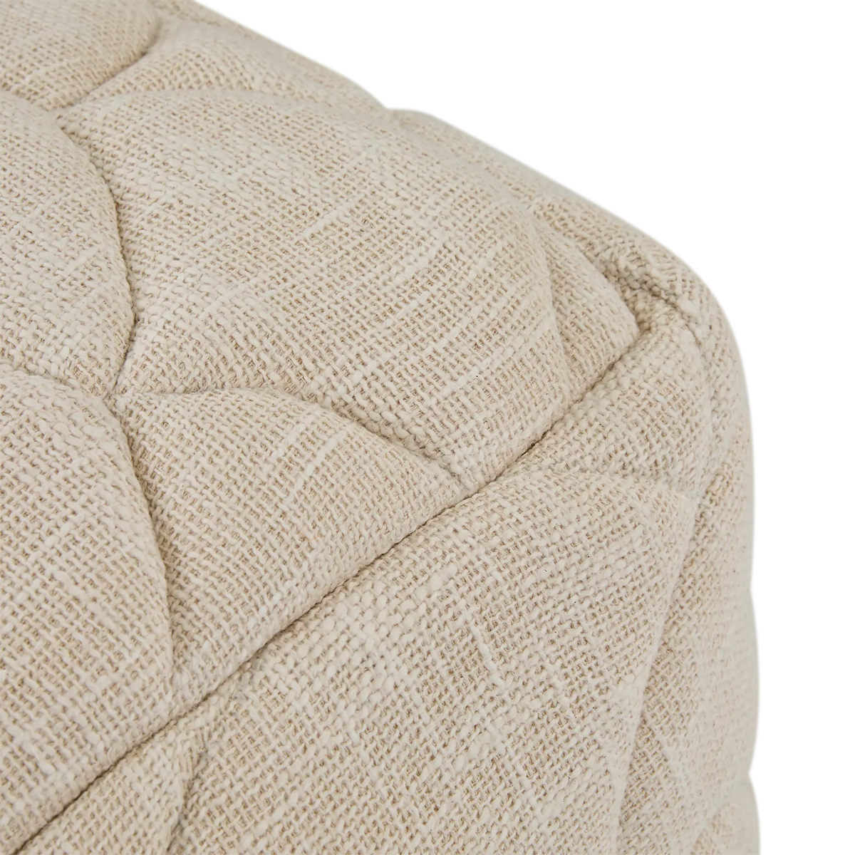 Tuscaro - pouf cubique en coton texturé