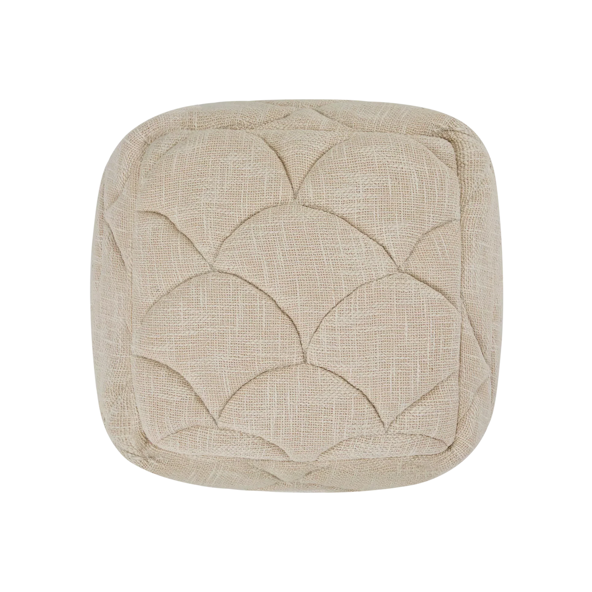 Tuscaro - pouf cubique en coton texturé